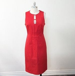 Banana Republic Sheath Dress Red 10 holiday classic preppy stretch Business